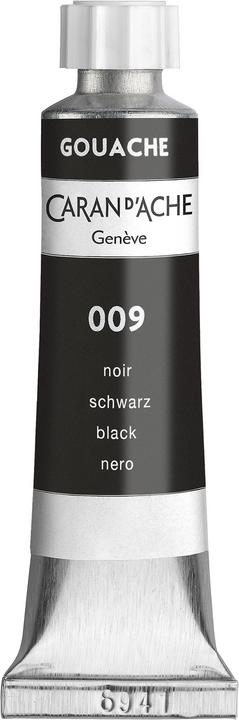 Image du produit Caran d'Ache Gouache Studio Tube 10ml (Noir, 10 ml)