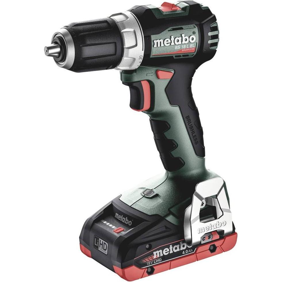 Metabo, Bohrmaschine + Akkuschrauber, BS 18 L BL 613155800 Akku-Bohrschrauber 18 V 4 Ah Li-Ion inkl. 2. Akku (Akkubetrie...