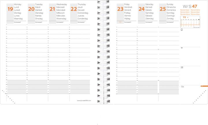 Produktbild Quo Vadis Time&Life Medium MS Inhalt 22 QV540122 Inhalt, 1W/2S,16X16cm (10 x 15 cm, 1 Woche / 2 Seiten)