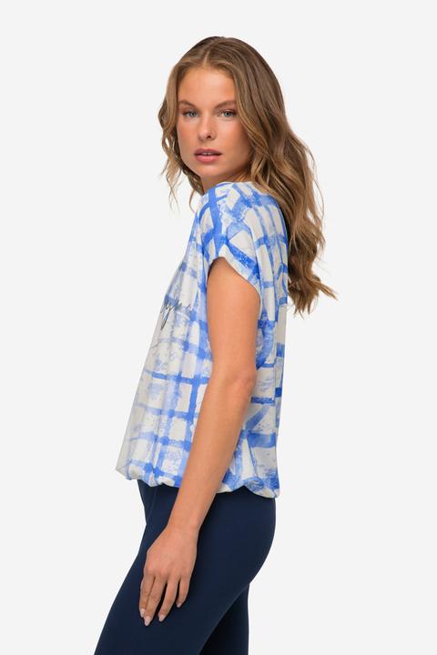 Produktbild Laurasøn T-Shirt, oversized, Karoverlauf, Rundhals, Halbarm (L)