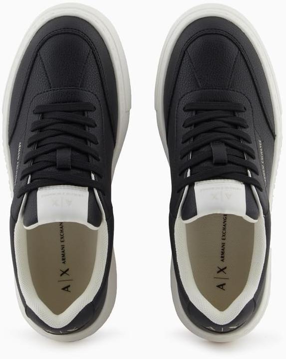 Image du produit Armani Exchange Sneakers basses à semelle compensée, détails logo (35)