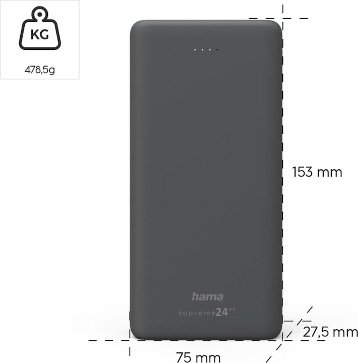Produktbild Hama Power Pack Supreme 24HD (24000 mAh, 5 W, 88.80 Wh)