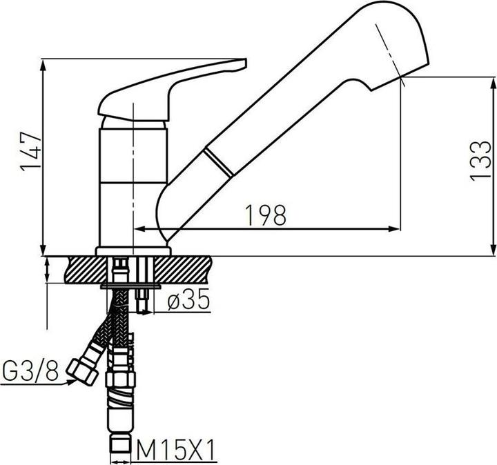 Produktbild Domoletti Kitchen Mixer Spot Dom-Bds8b. Black