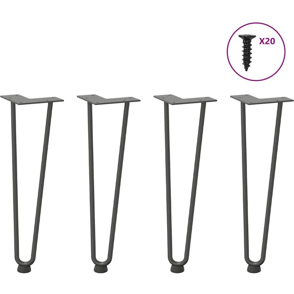 Vidaxl, Gambe + Base Del Tavolo, Haarnadelbein