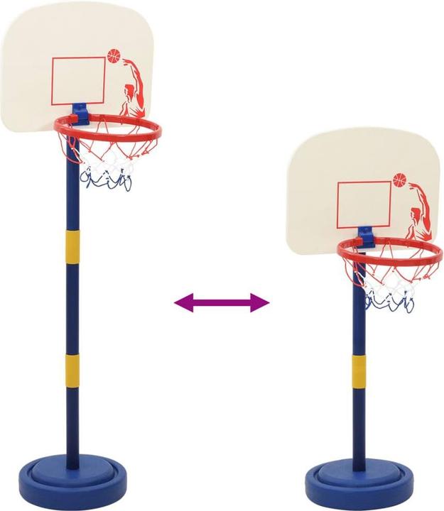 Immagine prodotto vidaXL Canestro con supporto, palla e pompa Regolabile 90/121 cm