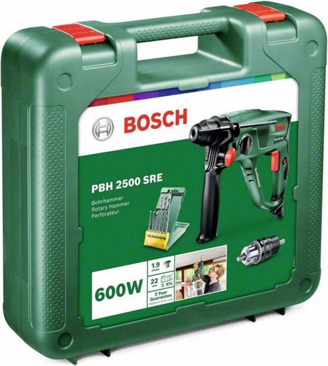 Produktbild Bosch Home & Garden PBH 2500 SRE, B-Ware SDS-Plus-Bohrhammer 230V 600W inkl. Koffer