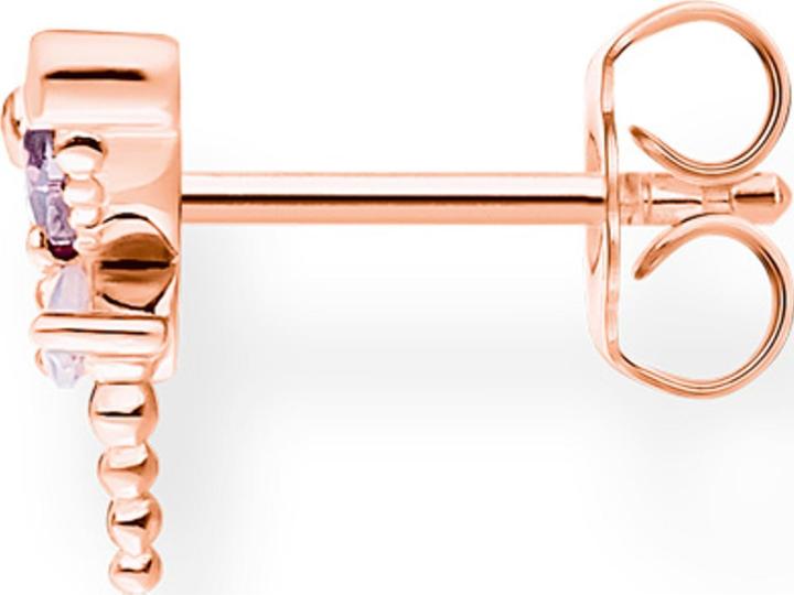Immagine prodotto Thomas Sabo Orecchio singolo stud libellula con pietre oro rosa (Argento 925)