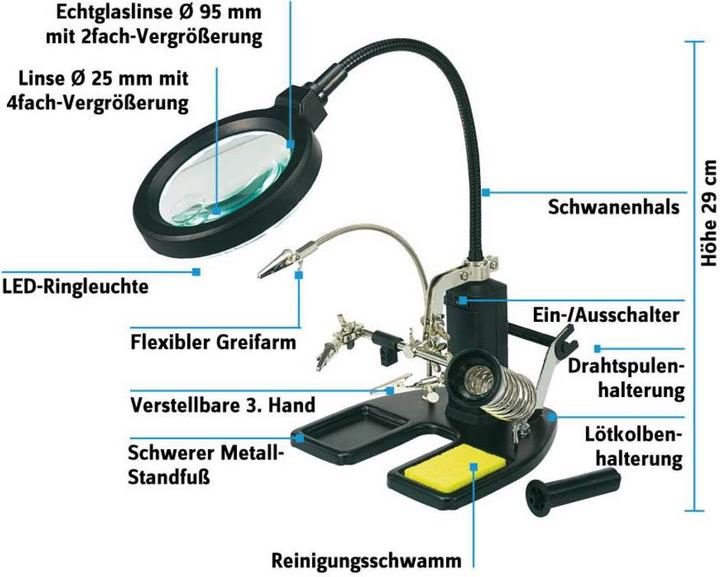 Actual product image Toolcraft Table magnifier lamp