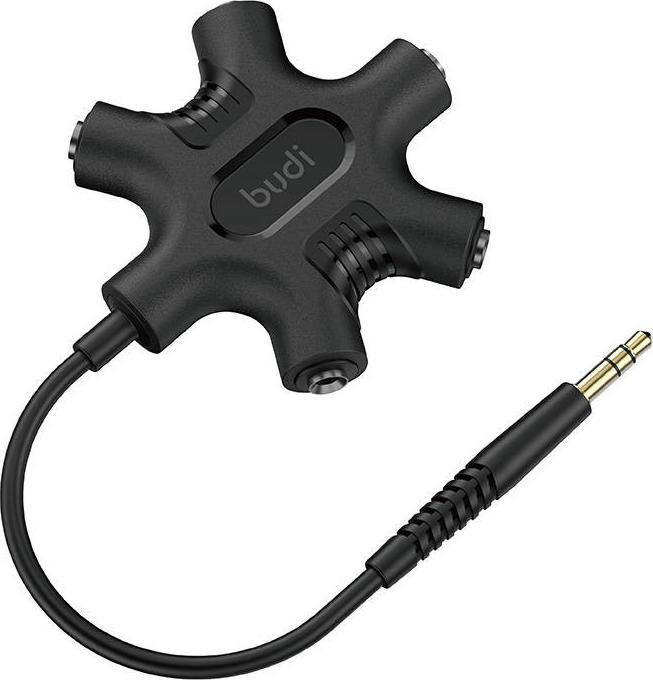 Produktbild Budi Rockstar AUX mini jack adapter 3.5mm to 5x mini jack 3.5mm (black) (Kopfhörer-Splitter)