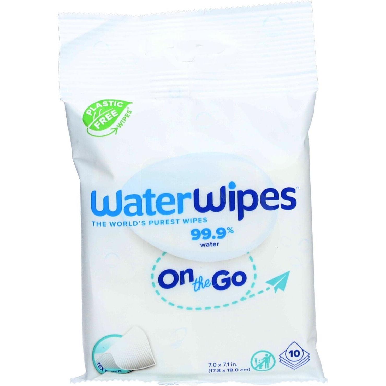 Waterwipes Bio Salviette Umidificate Rinfrescanti Onthego 10 Pezzi
