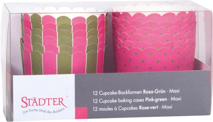 Actual product image Städter Cupcake Baking Moulds pink olive (7 cm)