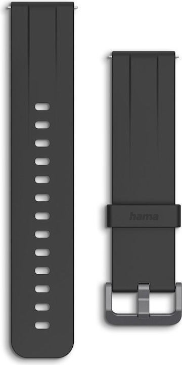 Actual product image Hama Armband zum Wechseln für Smartwatch 7010, Silikon, Schwarz (Silicone)