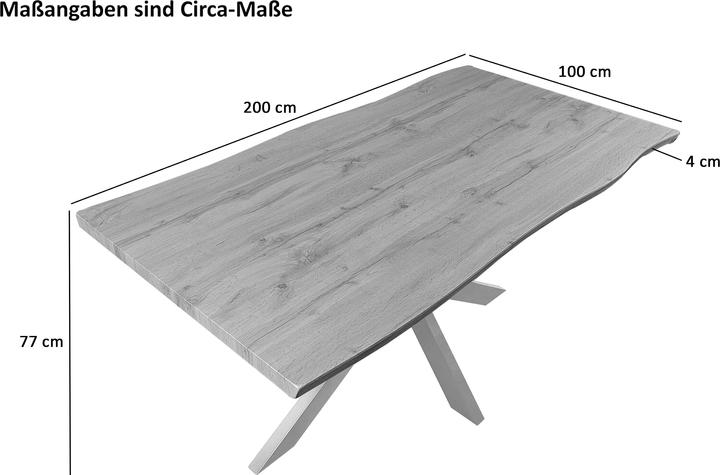 Image du produit SAM JOSY Baumkante massiv Mdf (200 x 100 x 77 cm)