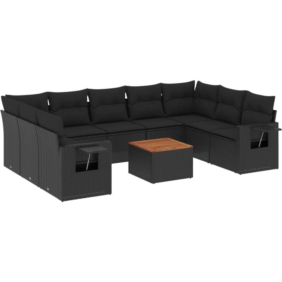 VidaXL, Gartenlounge, 10-tlg. Garten-Lounge-Set mit Kissen