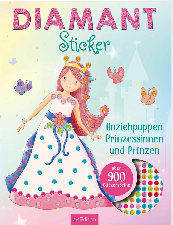 Immagine prodotto Bambole da vestire con adesivi diamantati - principesse e principi