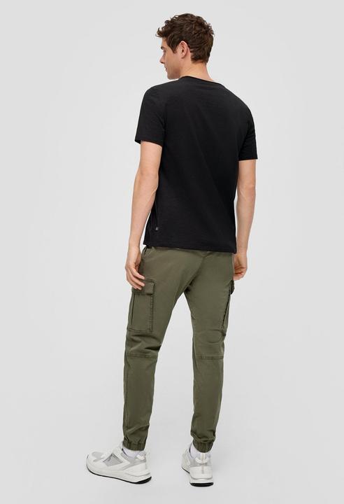 Produktbild S.Oliver T-Shirt Baumwollshirt mit Rollkante und Flammgarnstruktur (L)