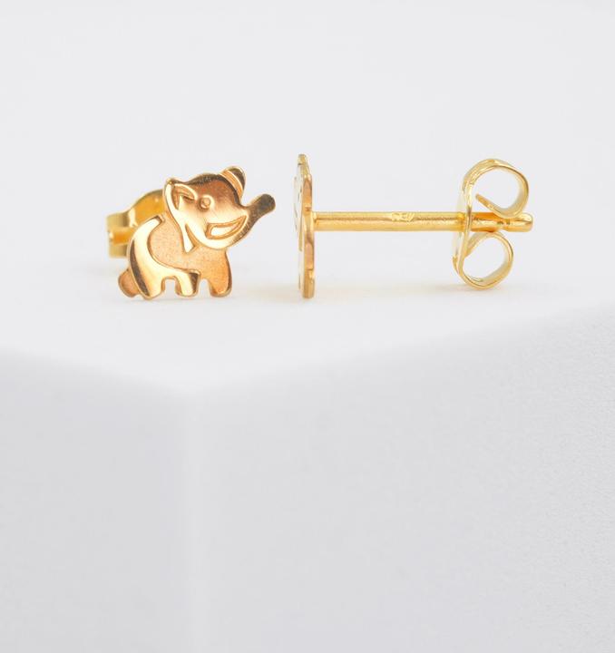 Image du produit Muau Stud earrings or jaune 750, 6x8mm (Or jaune)