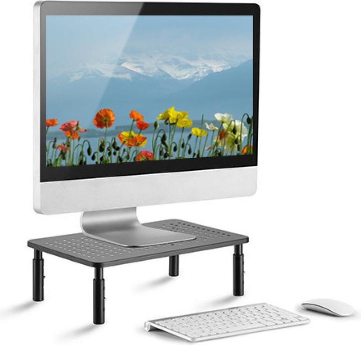 Techly Tablette pour moniteur / ordinateur portable, noir, 370 x 235 x 120 mm (Tables, 20 kg)