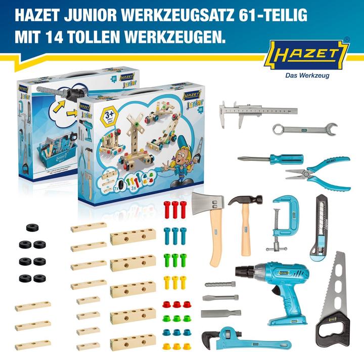Actual product image HAZET Toy tool set JUNIORTOOL1 ∙ Number of tools: 61