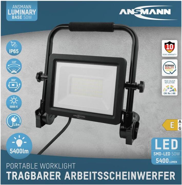 Actual product image Ansmann Work spotlight FL50W-AC wired 50W (5400 lm)