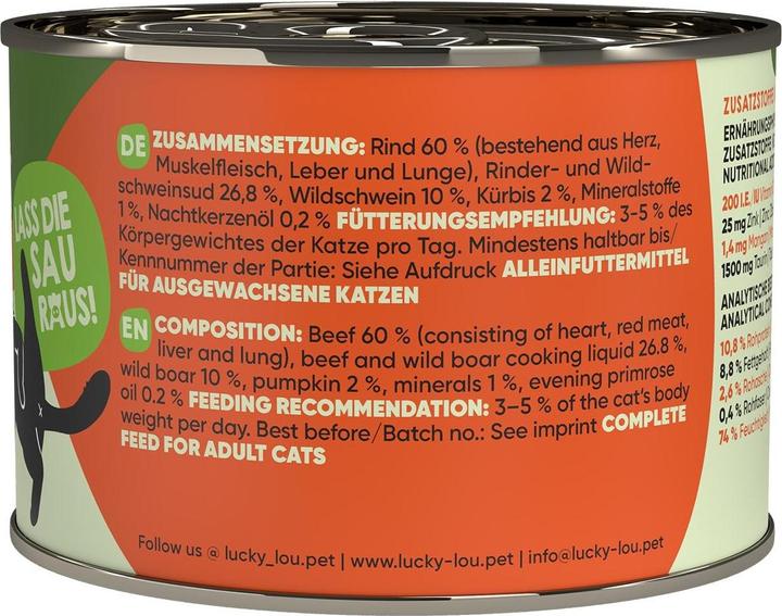 Immagine prodotto Lucky Lou Cibo umido per gatti (Adulto, 1 pz., 246 g)