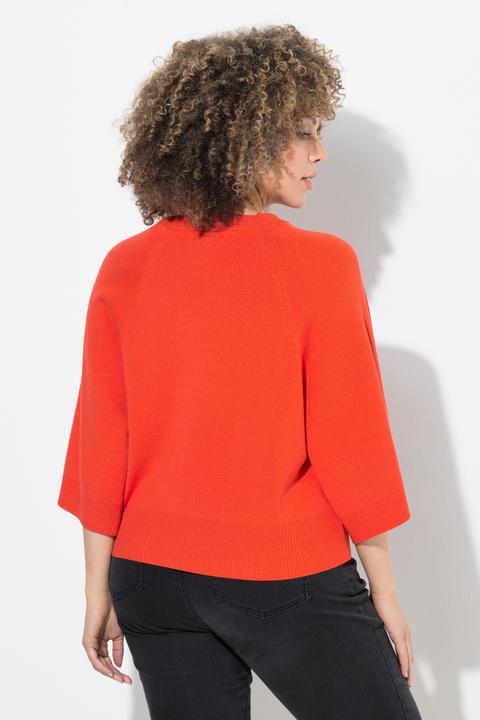 Immagine prodotto Ulla Popken Maglione corto con scollo a girocollo e maniche a 3/4 (62)