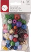 Produktbild Rayher Holzperlen bunt FSC 75g