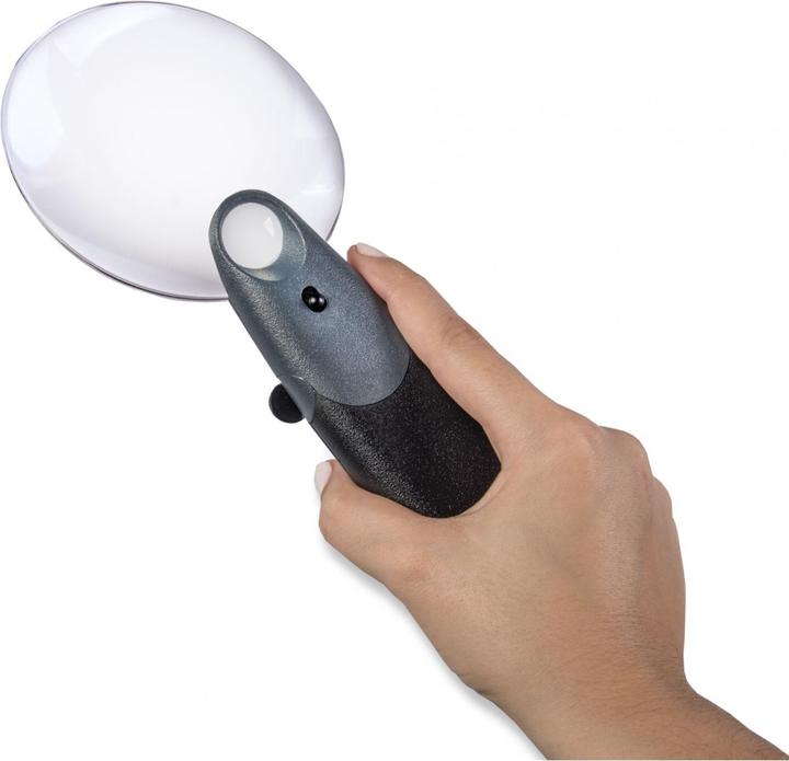 Actual product image Carson FH-25 FreeHand magnifier with bendable handle = foot
