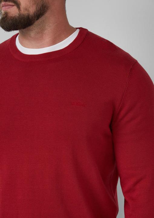 Produktbild s.Oliver Strickpullover Baumwollpullover mit Logo-Stickerei (XXL)