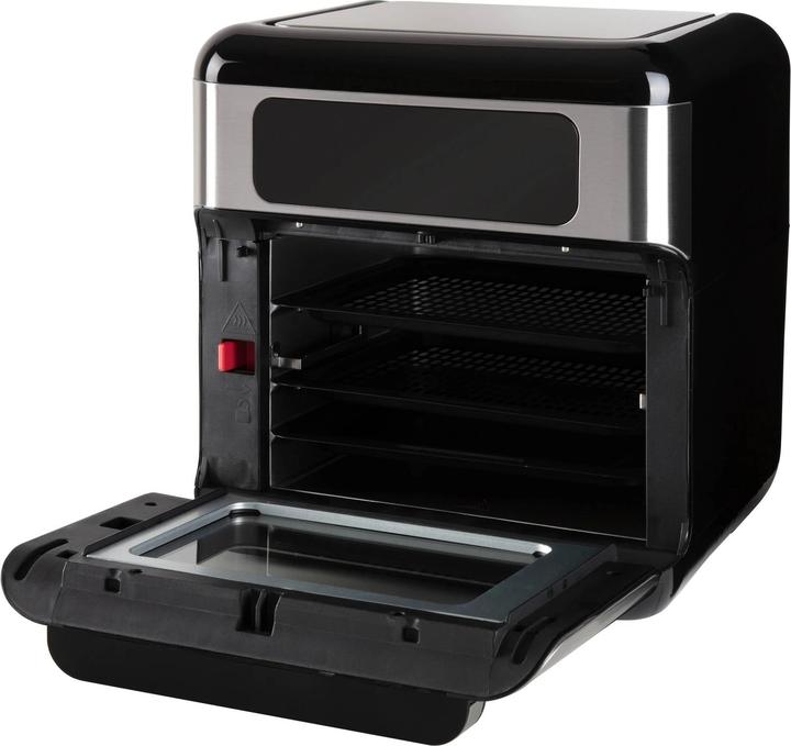 Productafbeelding Inventum GF1200HLD - Airfryer oven - Heteluchtfriteuse met roterende mand - Inhoud 12 liter - Zwart/RVS