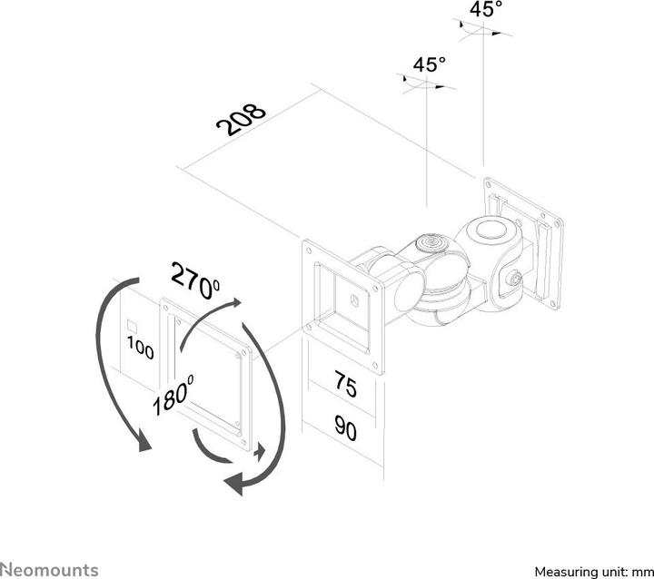 Image du produit Neomounts Fpma-W910 (Mur, 30", 12 kg)
