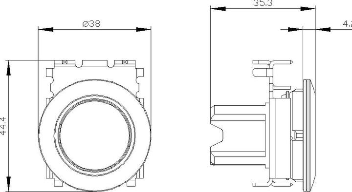 Actual product image Siemens Ill pushbutton 30mm blue