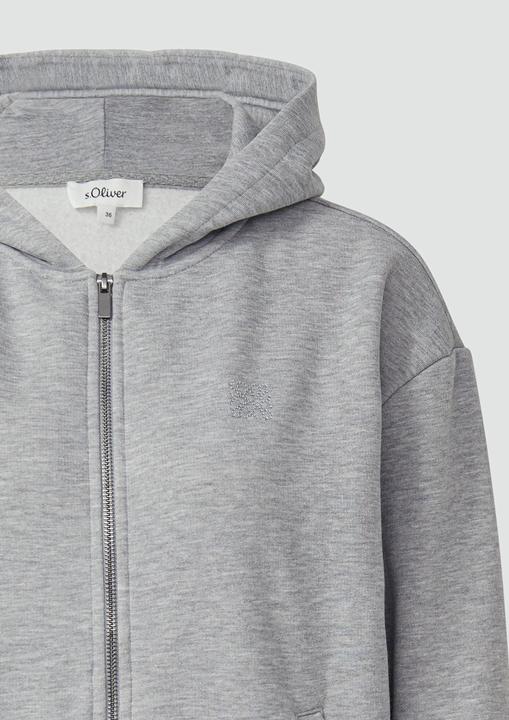 Produktbild s.Oliver Sweatshirt Jacke Weiche Sweatjacke mit Schmuckstein-Detail (46)