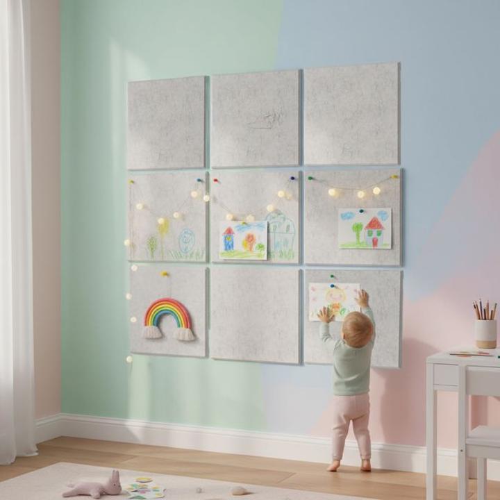 Produktbild Relaxdays 12x Filzpinnwand (Pinnwand, 30 x 30 cm)