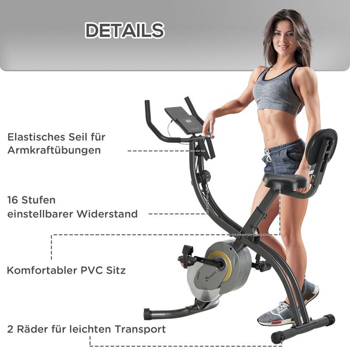 Image du produit Homcom Vélo d'appartement 2 en 1