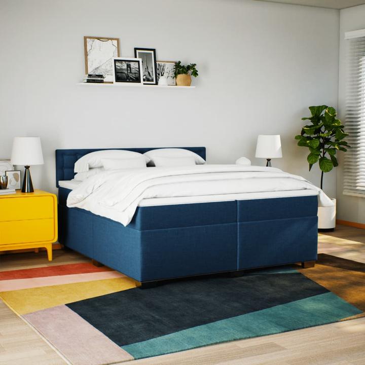 Produktbild vidaXL Bo x springbett mit Matratze 200 x 200 cm Stoff (200 x 200 cm)