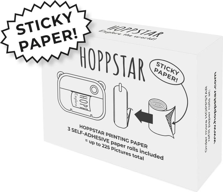 Hoppstar Papierrollen 3er Nachfüllpack selbstklebend für Artist Kamera (1 x)