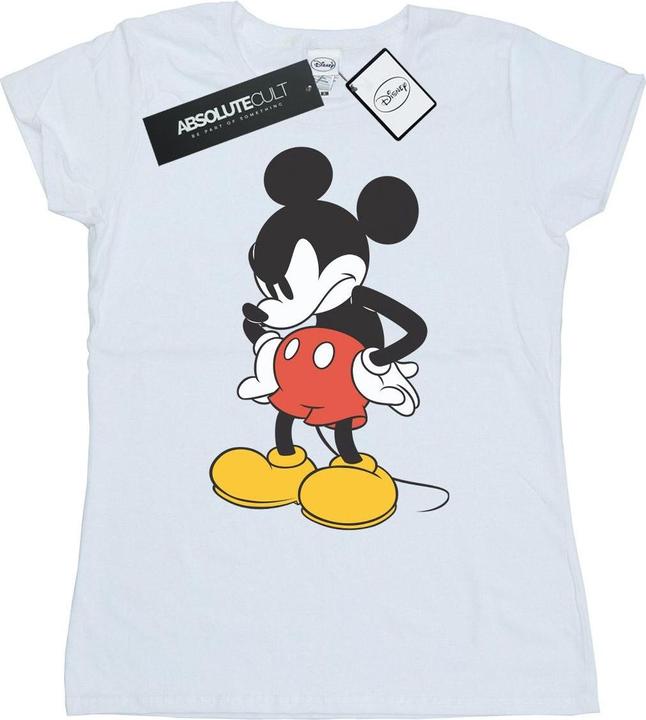 Actual product image Disney Womens/Ladies Mickey Mouse Angry Look Down Cotton T-Shirt (S)