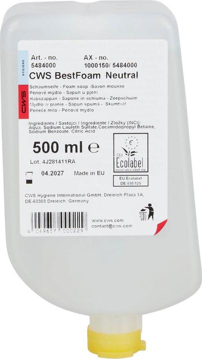 CWS ParadiseLine Best Foam Neutral Soap Foam 500ml, pack of 12 (500 ml)