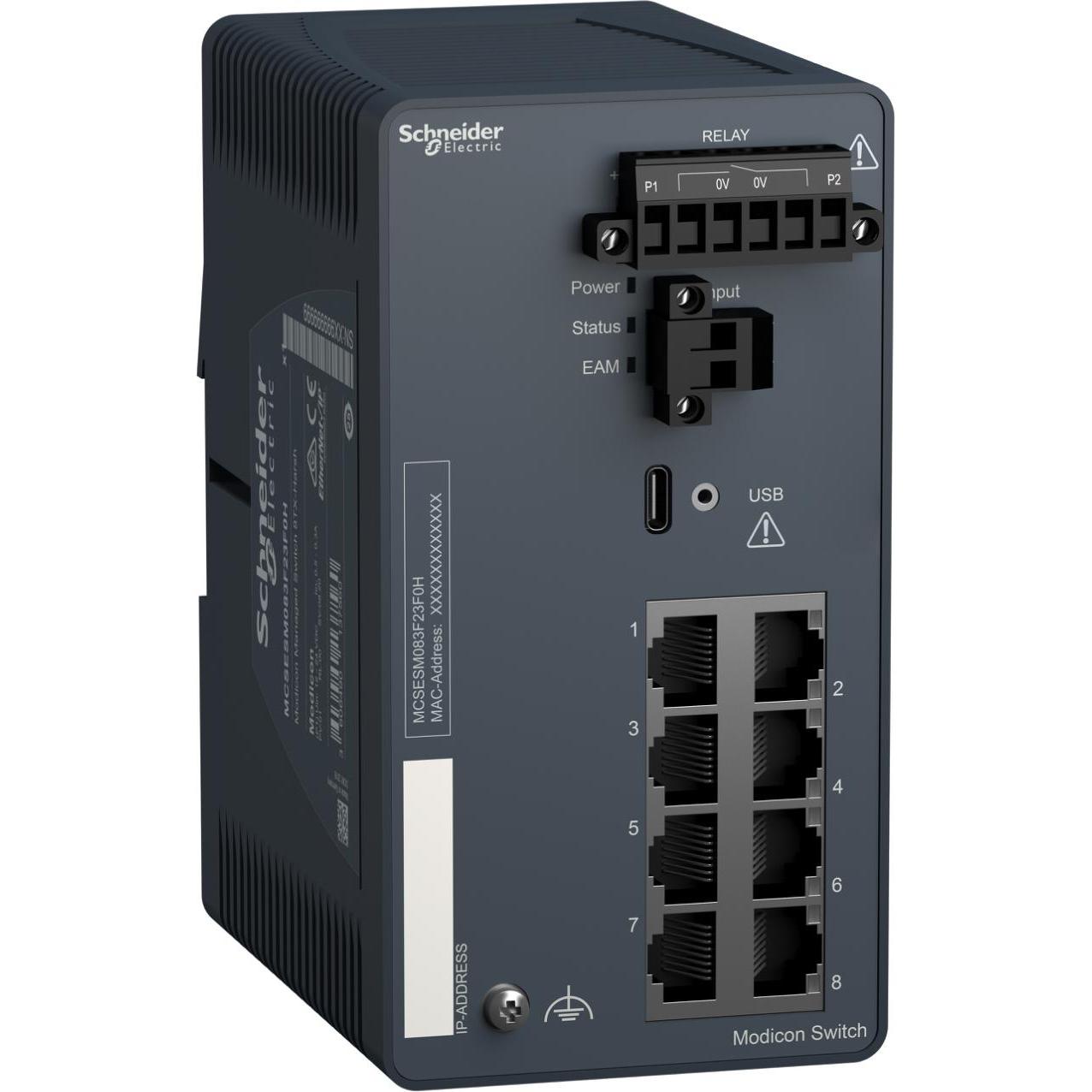 Schneider Electric MCSESM083F23F0H (8 Ports), Netzwerk Switch