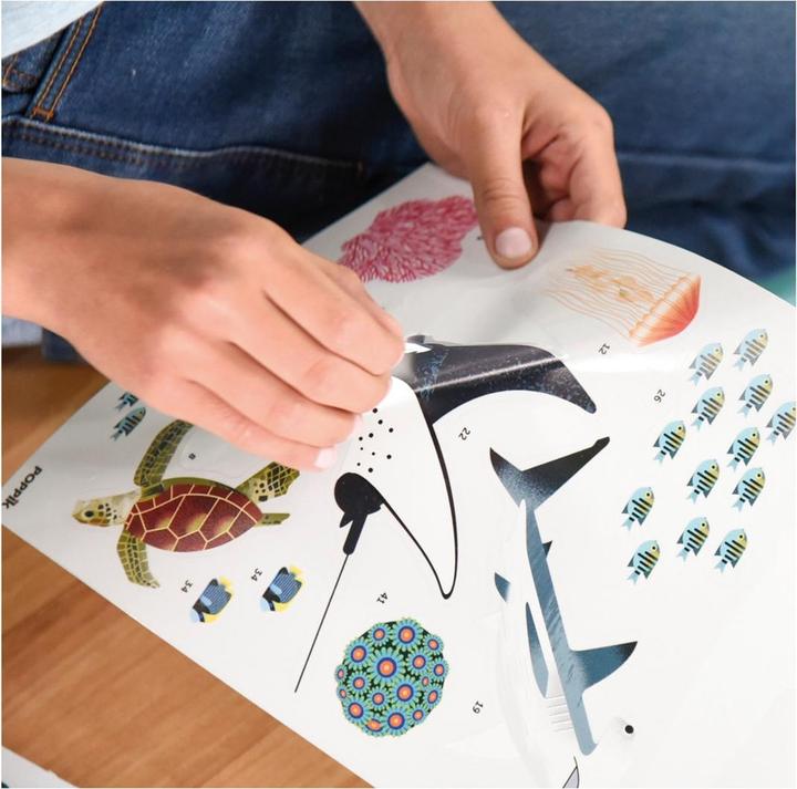 Actual product image Poppik Sticker Learning Poster Ocean (59 Sticker)