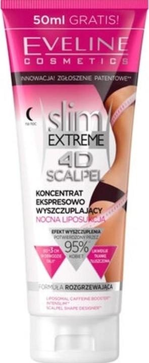 Actual product image Eveline Slim Extreme 4D Scalpel Strongly Firming Fat Burning Cream-Booster 200Ml (Body cream, 200 ml)