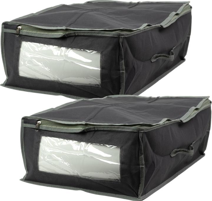 Excellent Houseware 2er-Set Unterbettkommode mit Sichtfenster