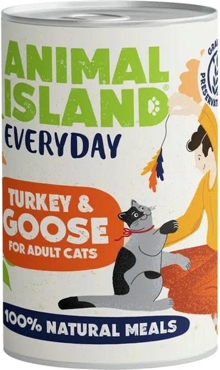 Produktbild Nintendo ANIMAL ISLAND Everyday Turkey and goose - wet cat food - 400g (1 Stk., 400 g)
