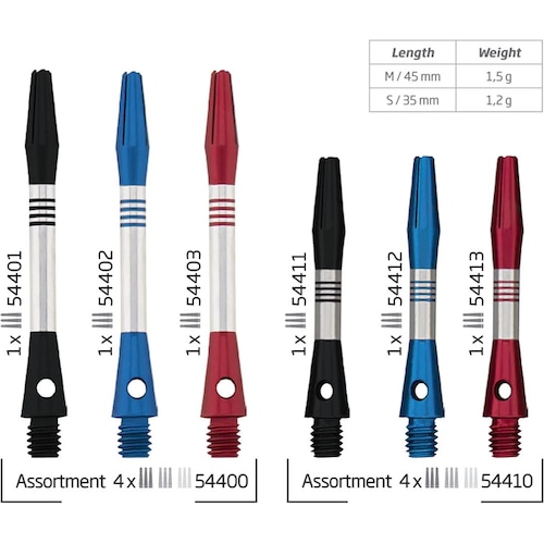 Bull's Cetra Aluminium Shaft (M (45 mm))