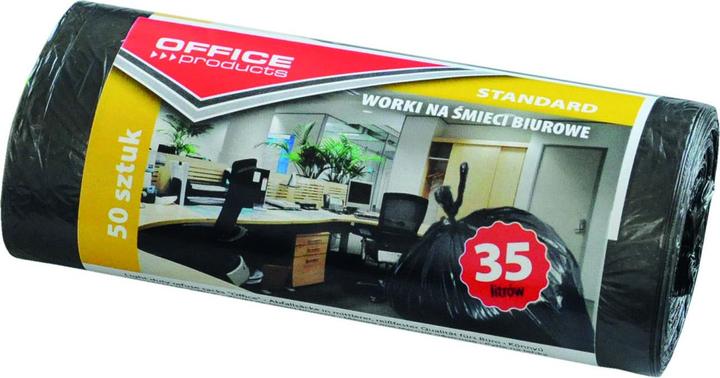 Produktbild Office Products Müllbeutel, standard (hdpe), 35l, 50 stück, schwarz (50x, 35 l)
