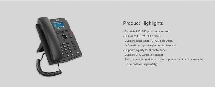 Actual product image Fanvil IP Phone X303W black