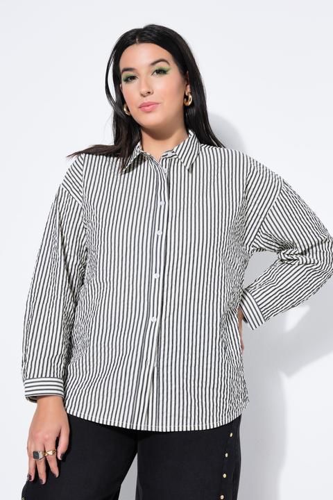 Immagine prodotto Studio Untold Camicia dal taglio oversize in seersucker con righe (58)