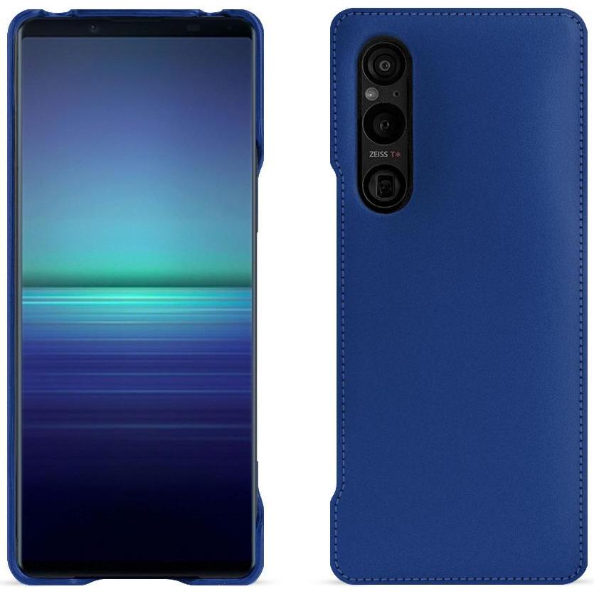 Noreve Lederschutzhülle (Sony Xperia 1 V), Smartphone Hülle, Blau