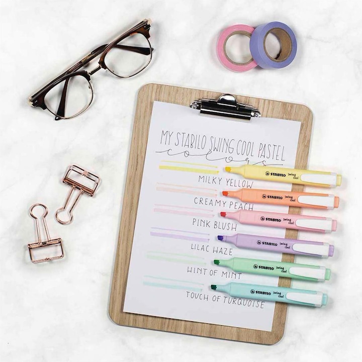 Produktbild STABILO swing cool Pastel Textmarker (Pastell, 4 mm, 4 x)